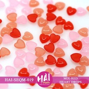 HAI-SEQM-019 - MIX RED HEART DROPS