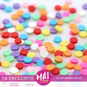 HAI-SEQM-083 - CLAY ROUND RAINBOW DOTS