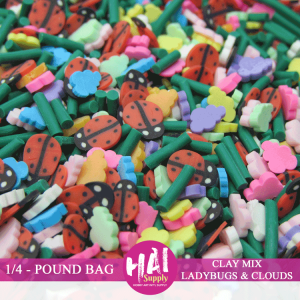 1/4-Pound - MIX CLAY, LADYBUGS, GRASS AND CLOUDS